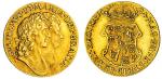 William and Mary (1688-1694), Guinea, 1694, conjoined laureate busts right, rev. crowned shield, Lio