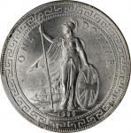 1929/1-B年英国贸易银元站洋一圆银币。孟买铸币厂。 GREAT BRITAIN. Trade Dollar, 1929/1-B. Bombay Mint. George V. PCGS MS-6
