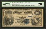 Dunkirk, New York. $10 1882 Value Back. Fr. 577. The Merchants NB. Charter #2619. PMG Very Fine 20.