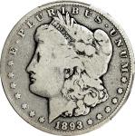 1893-CC Morgan Silver Dollar. Good-4 (PCGS).