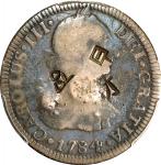 MEXICO. 2 Reales, 1784-Mo FF. Mexico City Mint. Charles III. PCGS Genuine--Chopmark.
