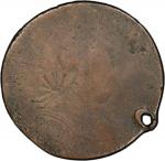 1777 Circulating Counterfeit Halfpenny. Vlack 10-77A, W-8125. Rarity-7. Machins Mills Related. Poor/