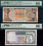 Central Bank of Kuwait, 1 dinar, 1968, prefix B/24, brown- purple and multicoloured, portrait of Ami