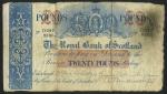 The Royal Bank of Scotland, £20, 1.3.1932, serial number D297 9380, handwritten date and signatures,
