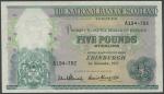 National Bank of Scotland Limited, £5, 1 November 1957, serial number A194-782, green and mauve, arm