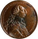MEXICO. Charles III/Royal Academy of Spanish & Common Law Cast Bronze Proclamation Medal, 1778. ALMO