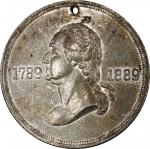 1889 Souvenir medal of Washingtons Inaugural Centennial Festival. Musante GW-1082, Douglas-47. White