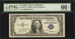 Fr. 1615*. 1935F $1  Silver Certificate Star Note. PMG Gem Uncirculated 66 EPQ.