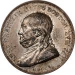 1784 (ca. 1880) Franklin Winged Genius Medal. Betts-619. Silvered copper, 45.8 mm. Copy dies. SP-63 