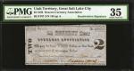 Great Salt Lake City, Utah Territory. Deseret Currency Association. April 1, 1858. $2. PMG Choice Ve