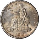 1875-S Trade Dollar. Type I/II. MS-64+ (PCGS).