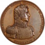 1814 (post-1878) Master Commandant Thomas Macdonough / Battle of Lake Champlain Medal. By Moritz Fur