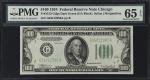 Fr. 2152-Gdgs. 1934 $100 Federal Reserve Note. Chicago. PMG Gem Uncirculated 65 EPQ.
