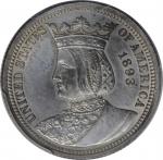1893 Isabella Quarter. Unc Details--Cleaned (PCGS).