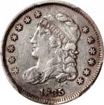 1835 Capped Bust Half Dime. LM-8.1. Small Date, Large 5 C. EF Details--Bent (PCGS).