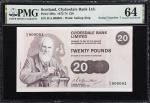 SCOTLAND. Clydesdale Bank Limited. 20 Pounds, 1972. P-208a. Serial Number 1. PMG Choice Uncirculated