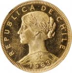 CHILE. 100 Pesos, 1963-So. Santiago Mint. NGC MS-63★.