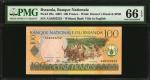 RWANDA. Lot of (5). Banque Nationale. 100 to 5000 Francs, 2003-04. P-29a, 29b, 30, 31 & 33a. PMG Gem