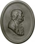 (ca. 1780-1790) Benjamin Franklin Oval Medallion by Wedgwood, after Caffieri. Sellers 5, Reilly & Sa