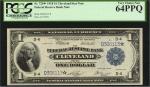 Fr. 720*. 1918 $1 Federal Reserve Bank Star Note. Cleveland. PCGS Currency Very Choice New 64 PPQ.