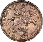 1775年荷兰乌得勒支1/2 ducation，重16.15克，AU品相. Netherlands, Utrecht, silver 1/2 ducation, 1775, weight 16.15g