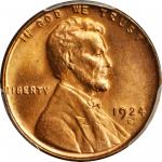 1924-D Lincoln Cent. MS-65 RD (PCGS). CAC.