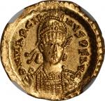 MARCIAN, A.D. 450-457. AV Solidus (4.51 gms), Constantinople Mint, ca. A.D. 450. NGC Ch MS, Strike: 