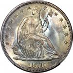 1878 Liberty Seated Half Dollar. WB-101. MS-67+ (PCGS). CAC.