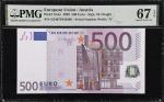 EUROPEAN UNION. European Central Bank. 500 Euro, 2002. P-19An. PMG Superb Gem Uncirculated 67 EPQ.