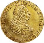 MEXICO. 4 Escudos, 1757-Mo MM. Mexico City Mint. Ferdinand VI. NGC MS-61.