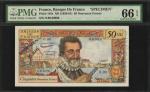 FRANCE. Banque de France. 50 Nouveaux Francs, ND (1959-61). P-143s. Specimen. PMG Gem Uncirculated 6