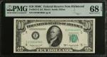 Fr. 2013-E. 1950C $10 Federal Reserve Note. Richmond. PMG Superb Gem Uncirculated 68 EPQ.
