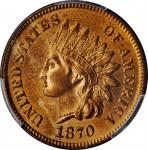 1870 Indian Cent. MS-64 RD (PCGS). CAC.