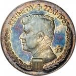 1963 Memorial 10 Ducat Coin of the Aureus Magnus Series Honoring President John F. Kennedy. Silver. 