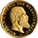GERMANY. Wurttemberg. 10 Mark, 1907-F. Stuttgart Mint. NGC PROOF-67 Ultra Cameo.