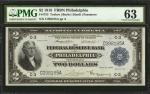 Fr. 753. 1918 $2 Federal Reserve Bank Note. Philadelphia. PMG Choice Uncirculated 63.