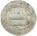 ABBASID: al-Mahdi, 775-785, AR dirham (2.70g), Harunabad, AH169, A-215.3, with the provincial name A