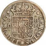 SPAIN. 2 Reales, 1766-M PJ. Madrid Mint. Charles III. PCGS EF-40.