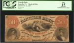 Danville, Virginia. Danville Bank. February 22, 1859. $50. PCGS Fine 15 Apparent. Small Internal Tea