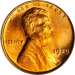 1929 Lincoln Cent. MS-66 RD (PCGS).