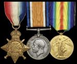 A Battle of Mons 1914 Prisoner of War campaign group of three awarded to Private A. W. G. Ratty, B C