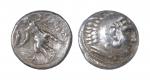 公元前336-323年马其顿亚历山大大帝大力神四德银币 ANACS VF25