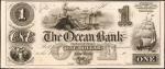 New York, New York. Ocean Bank. ND (18xx). $1. Choice Uncirculated. Proof.