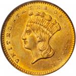 1858-S Gold Dollar. MS-61 (PCGS).