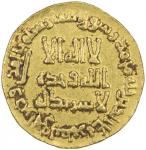 UMAYYAD: Hisham, 724-743, AV dinar (4.21g), NM (Dimashq), AH114, A-136, EF.