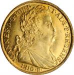 BRAZIL. 6400 Reis, 1810/1-R. Rio de Janeiro Mint. Joao as Prince Regent. NGC MS-63.