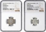 COLOMBIA. Duo of Real & 1/2 Real (2 Pieces), 1837 & 1840. Bogota Mint. Both NGC Certified.