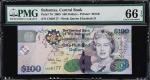BAHAMAS. Central Bank of the Bahamas. 100 Dollars, 2009. P-76. PMG Gem Uncirculated 66 EPQ.