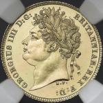 GREAT BRITAIN George IV ジョージ4世(1820~30) 1/2 Sovereign 1821  NGC-PF65 Cameo  Proof UNC~FDC