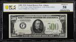 Fr. 2201-F. 1934 LGS $500 Federal Reserve Note. Atlanta. PCGS Banknote Choice About Uncirculated 58.
